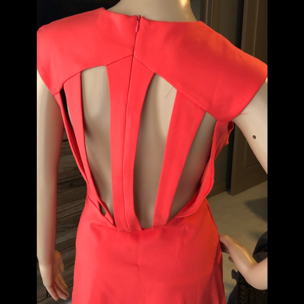 Coral summer A-line dress